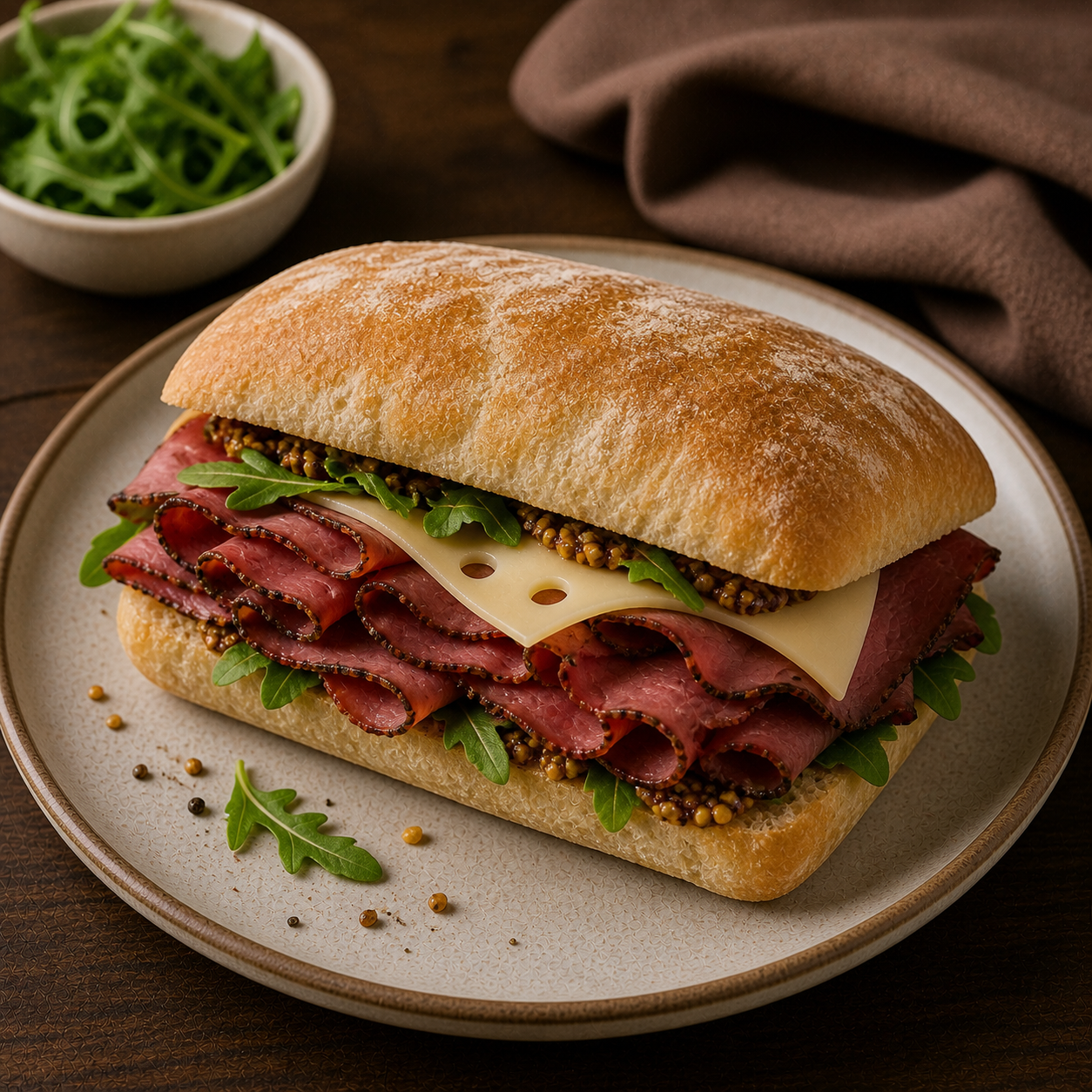 Ciabatta Pastrami- Käse